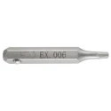 Facom Screwdriver Bit, 4 mm Hex Drive Size, T7 Tip, 28 mm Overall Length, 1-Piece EX.007
