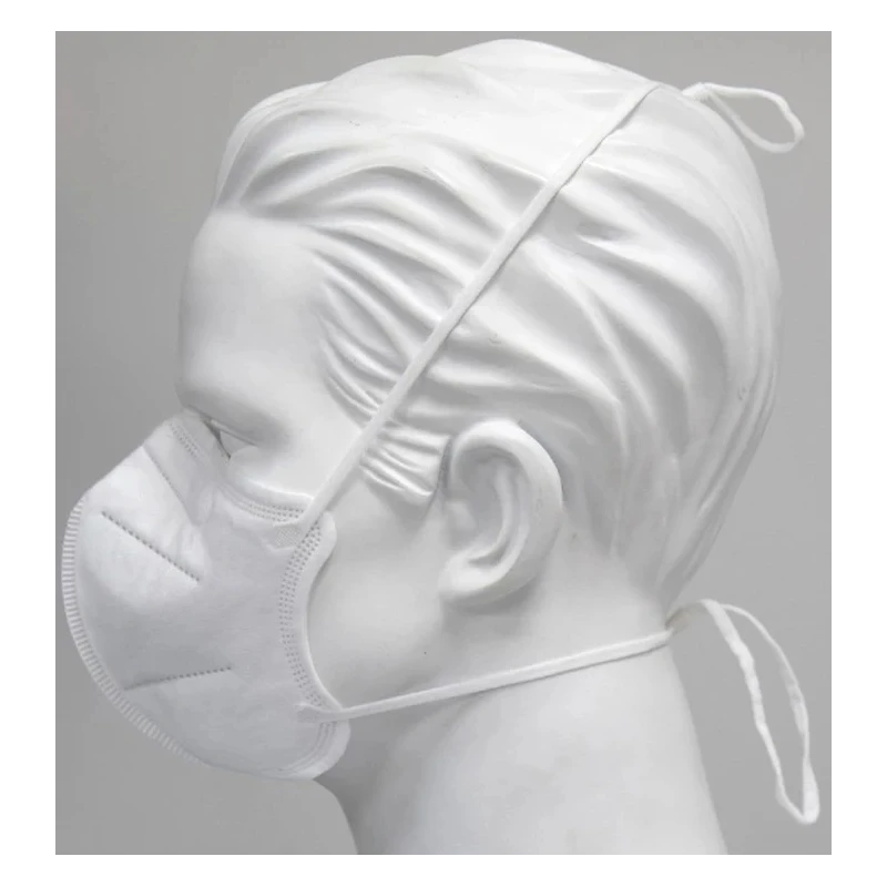 JSP F600 Series FFP2 Disposable Face Mask Flat Fold 40 Per Pack White Protective Respirator 