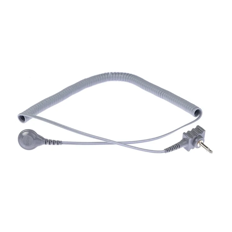 SCS ESD Grounding Cord Dual Conductor Coil Cord 5ft Coiled 1Mohm Resistor 2360R