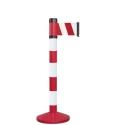 RS PRO White Red Safety Retractable Barrier Metal Polyester Tape 4m 174-5910