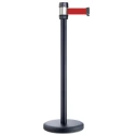 RS PRO Black Strap Post Red Tape Polyester Polypropylene Retractable Barrier 2m 174-5974