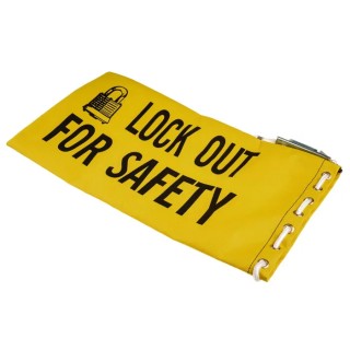 Brady Yellow 1-Lock Lockout Rugged Canvas Pendant Lockout Cover & Cinch Bag L/O BAG YELLOW CANVAS DUCK BAG