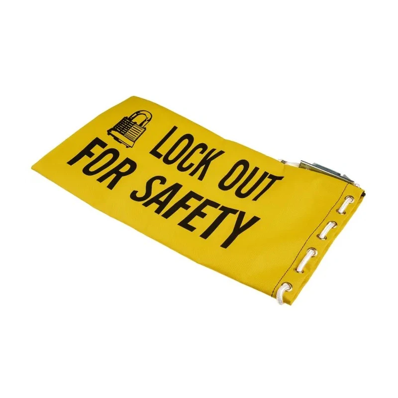Brady Yellow 1-Lock Lockout Rugged Canvas Pendant Lockout Cover & Cinch Bag L/O BAG YELLOW CANVAS DUCK BAG