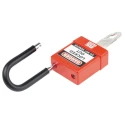 RS PRO Red 1-Lock Safety Lockout Padlock, ABS Steel Polyvinyl Chloride Body, 6mm Shackle Diameter 46mm Length 175-1182