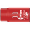 Wera 3/8 in Drive 11 mm 6 Point Hex VDE Insulated Socket 1000V Approved, 46mm Overall Length 05003857001