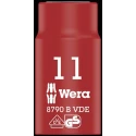 Wera 3/8 in Drive 11 mm 6 Point Hex VDE Insulated Socket 1000V Approved, 46mm Overall Length 05003857001