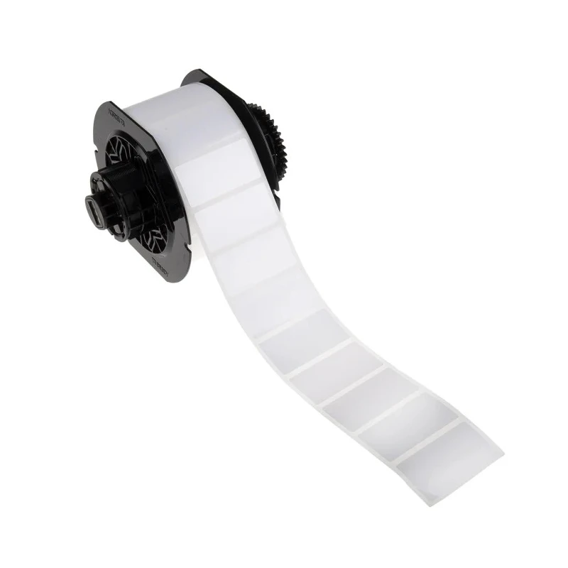 Brady White Die-Cut Polyester Label Roll 50.8 mm Width, 25.4 mm Length, 1500 Labels Per Roll B33-17-423