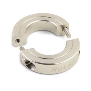 Ruland Stainless Steel Two Piece Clamp Screw Shaft Collar, 20mm Bore, 45mm OD, 10mm Width ENSP45-20MM-SS