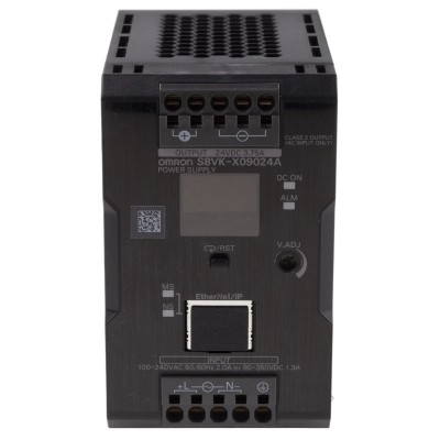 Omron S8VK-X Switched Mode DIN Rail Power Supply 100-240V AC Input, 24.1V DC, 3.75A Output, 90W S8VK-X09024A-EIP