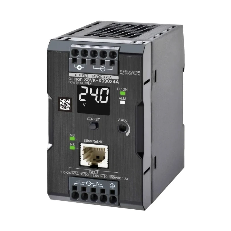 Omron S8VK-X Switched Mode DIN Rail Power Supply 100-240V AC Input, 24.1V DC, 3.75A Output, 90W S8VK-X09024A-EIP