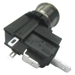 RS PRO Illuminated Momentary Push Button Switch, Panel Mount, 19.1 mm Cutout, SPST, White LED, IP67, 250 V ac 175-8099