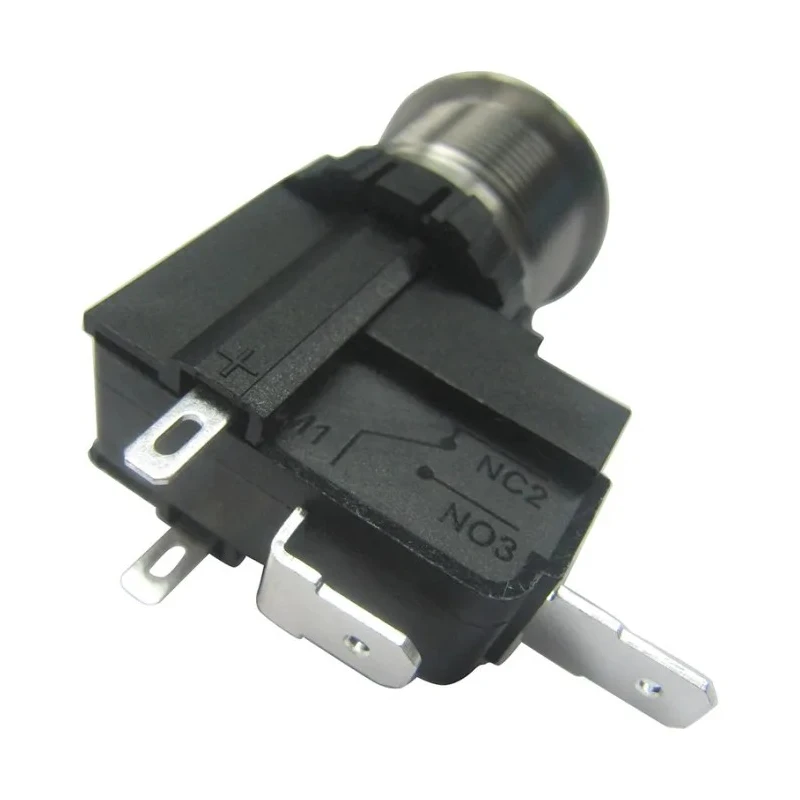 RS PRO Illuminated Momentary Push Button Switch, Panel Mount, 19.1 mm Cutout, SPST, White LED, IP67, 250 V ac 175-8099