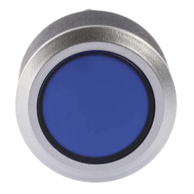RS PRO Illuminated Push Button Switch Momentary Panel Mount 22.2 mm Cutout DPDT Blue LED IP65 250 V AC 175-8272