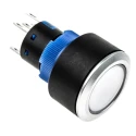 RS PRO Illuminated Momentary Push Button Switch Panel Mount SPDT Blue LED IP65 250 V 175-8279