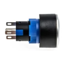RS PRO Illuminated Momentary Push Button Switch Panel Mount SPDT Blue LED IP65 250 V 175-8279