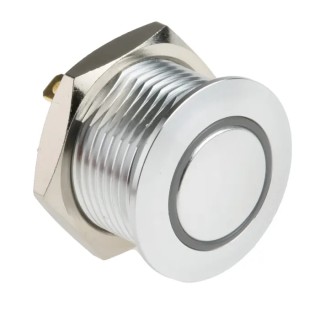 RS PRO Illuminated Momentary Push Button Switch Panel Mount 16 mm Cutout SPST Red Green LED IP67 36 V dc 175-8559