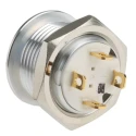 RS PRO Illuminated Momentary Push Button Switch Panel Mount 16 mm Cutout SPST Red Green LED IP67 36 V dc 175-8559