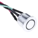 RS PRO Illuminated Momentary Push Button Switch, Panel Mount, 16 mm Cutout, SPST, White LED, IP67, 36 V dc 175-8543