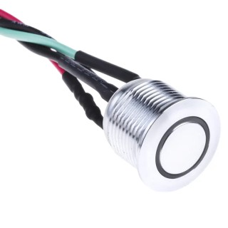 RS PRO Illuminated Momentary Push Button Switch, Panel Mount, 16 mm Cutout, SPST, White LED, IP67, 36 V dc 175-8543