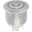 RS PRO Illuminated Push Button Switch Momentary Panel Mount 16 mm Cutout SPST RGB LED IP67 36 V dc 175-8704