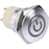 RS PRO Illuminated Push Button Switch, Latching, Panel Mount, 16 mm Cutout, SPST, Blue LED, IP67, 36 V DC, 2A 175-9292