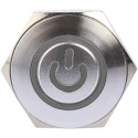 RS PRO Illuminated Push Button Switch, Latching, Panel Mount, 16 mm Cutout, SPST, Blue LED, IP67, 36 V DC, 2A 175-9292