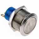 RS PRO Push Button Switch, Momentary, Panel Mount, 22.2 mm Cutout, SPDT, IP67, 250 V AC, 3-5A Contact Current 175-9335