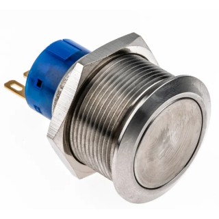 RS PRO Push Button Switch, Momentary, Panel Mount, 22.2 mm Cutout, SPDT, IP67, 250 V AC, 3-5A Contact Current 175-9335