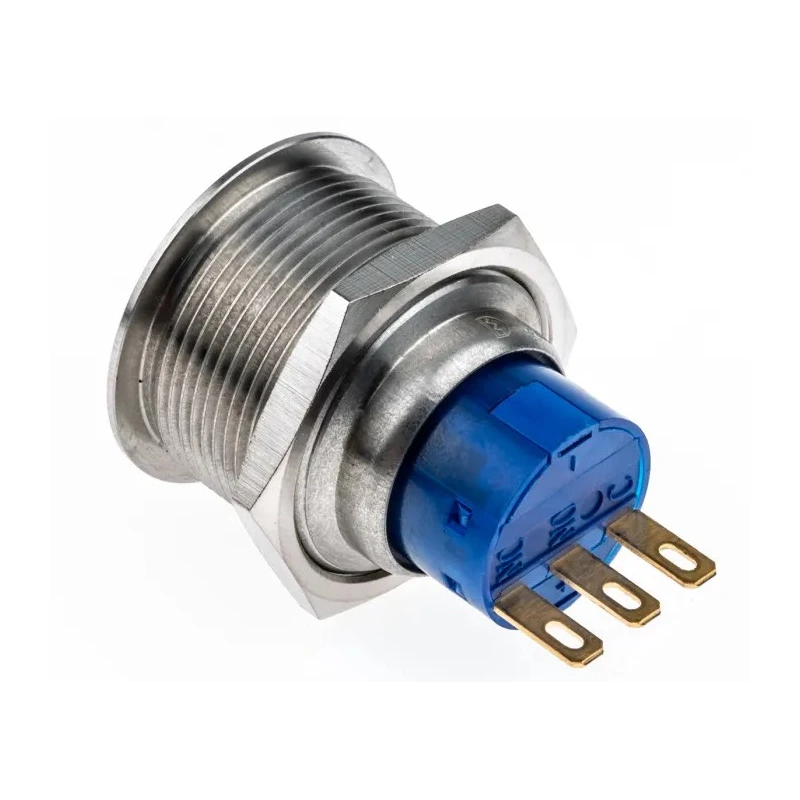 RS PRO Push Button Switch, Momentary, Panel Mount, 22.2 mm Cutout, SPDT, IP67, 250 V AC, 3-5A Contact Current 175-9335