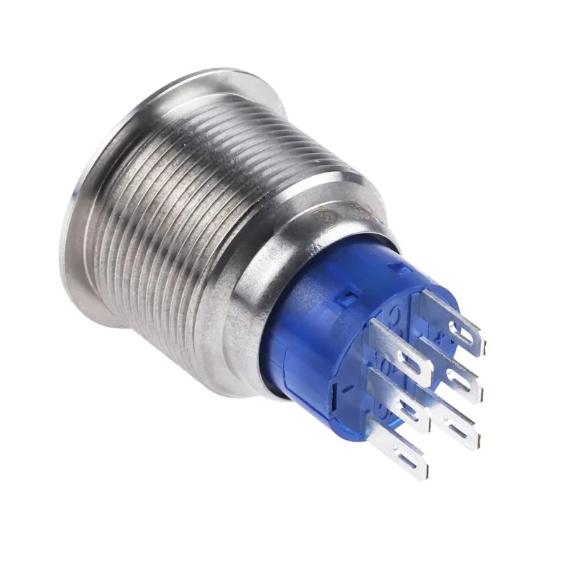 RS PRO Push Button Switch Momentary Panel Mount 22.2 mm Cutout DPDT IP67 250 V AC 175-9310