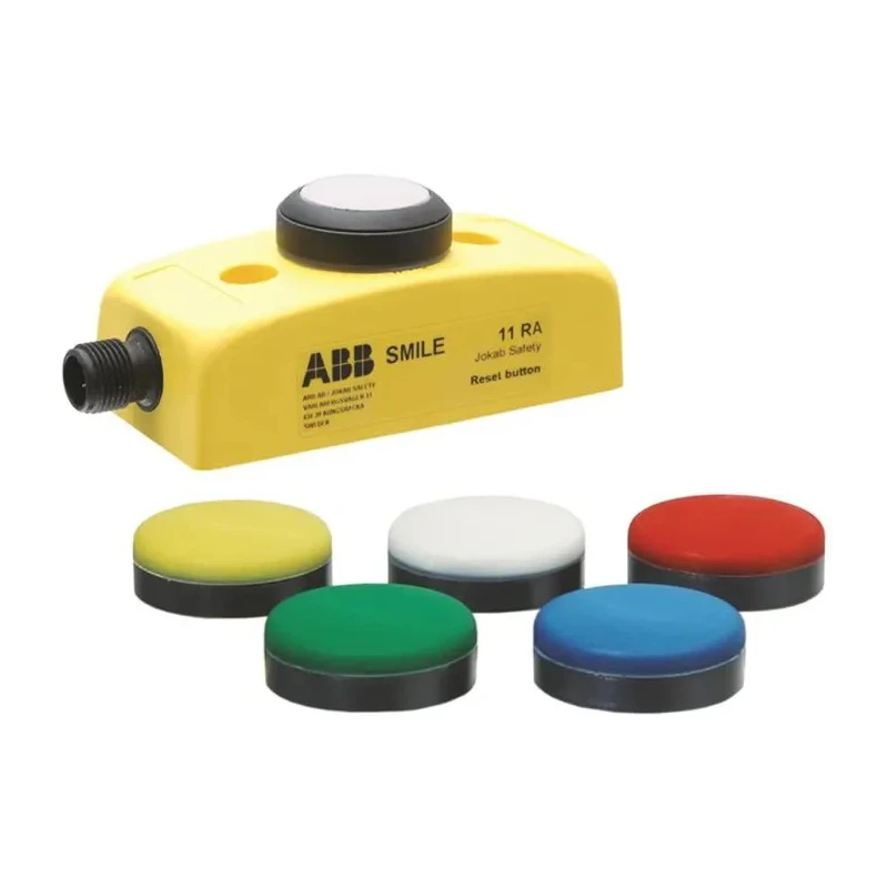 ABB Jokab Twist Release Illuminated Emergency Stop Push Button Panel Mount 32.2mm Cutout 1 NO 2TLA030053R0000 Smile 11 RA