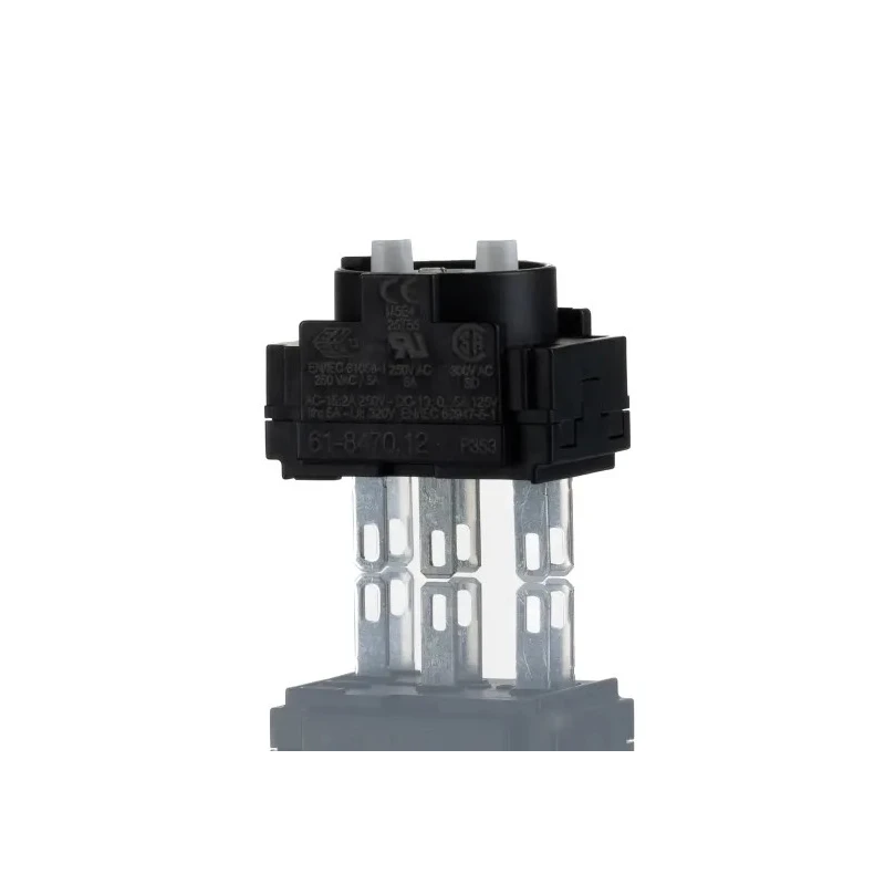 EAO Push Button Contact Block, Snap-Action 1 NO/1 NC, 250 V AC/DC, 5A Switching Current 61-8470.12