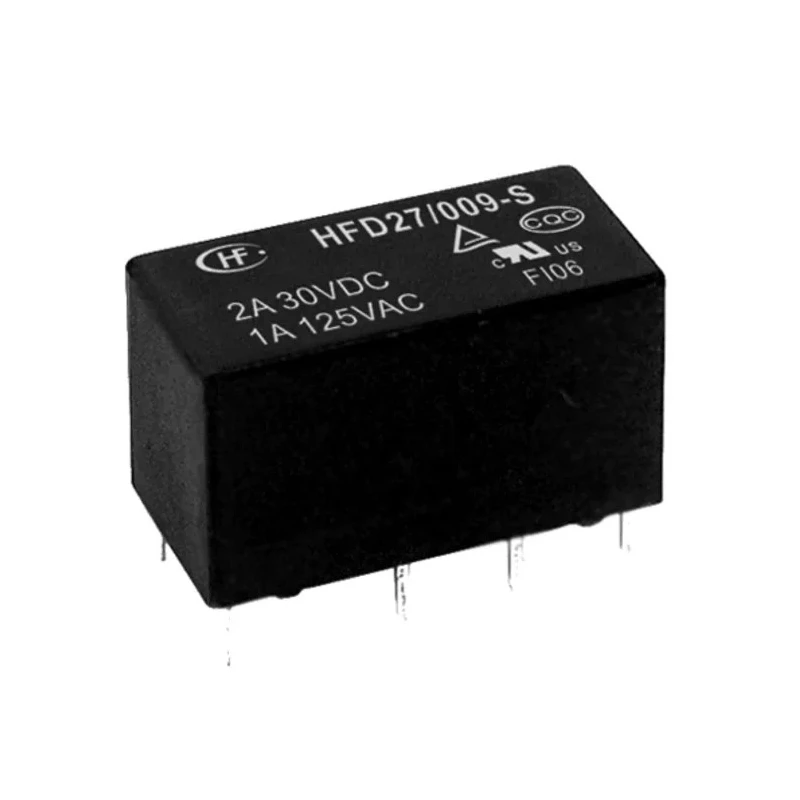 Hongfa Europe GMBH PCB Signal Relay 5V DC Coil, 2A Switching Current, DPDT Contact Configuration HFD27/005-H