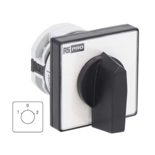 RS PRO Industrial 3 Position, 60° Rotary Cam Switch with Knob Actuator 20A 208-3909