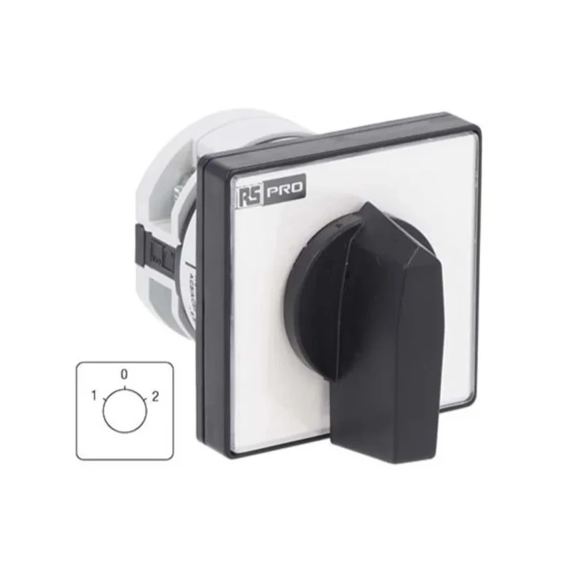 RS PRO Industrial 3 Position, 60° Rotary Cam Switch with Knob Actuator 20A 208-3909