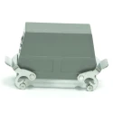 RS PRO Heavy Duty Power Connector Housing Die Cast Aluminium IP65 Side Mount M40 Thread 2 Lever Locking 208-3996