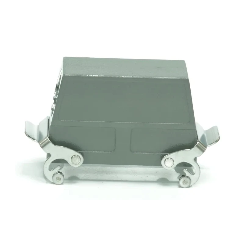 RS PRO Heavy Duty Power Connector Housing Die Cast Aluminium IP65 Side Mount M40 Thread 2 Lever Locking 208-3996