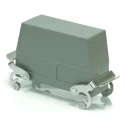 RS PRO Heavy Duty Power Connector Housing Die Cast Aluminium IP65 Side Mount M40 Thread 2 Lever Locking 208-3996