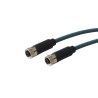 Bulgin Sensor Actuator Cable Female 8 Way M12 Straight to Female 8 Way M12 Straight 48V AC/DC PXPTPU12FBF08XFB010PU