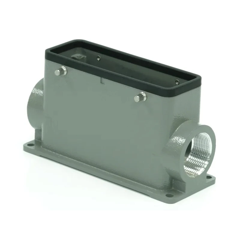 RS PRO Heavy Duty Power Connector Housing Surface Mount Die Cast Aluminium IP65 4 Levers 208-4047