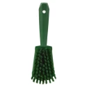Vikan Hard Bristle Green Scrubbing Brush, 36 mm Bristle Length, Polyester Bristle Material, Green Handle 41922