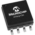 Microchip 8-bit AVR ATTINY13A Microcontroller 20 MHz 1kB FLASH 8-Pin SOIC ATTINY13A-SSUR