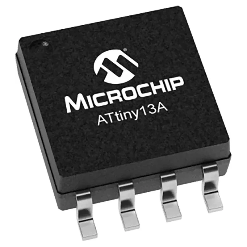 Microchip 8-bit AVR ATTINY13A Microcontroller 20 MHz 1kB FLASH 8-Pin SOIC ATTINY13A-SSUR