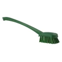 Vikan Hard Bristle Green Scrubbing Brush, 36 mm Bristle Length, Polyester Material, Green Handle 41862
