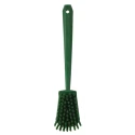 Vikan Hard Bristle Green Scrubbing Brush, 36 mm Bristle Length, Polyester Material, Green Handle 41862