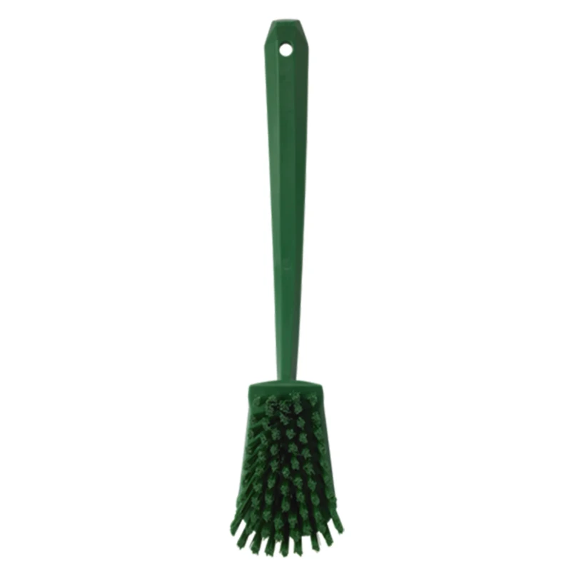 Vikan Hard Bristle Green Scrubbing Brush, 36 mm Bristle Length, Polyester Material, Green Handle 41862