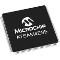 Microchip 32-bit ARM Cortex M4 Microcontroller, 120 MHz, 512kB FLASH, 128kB RAM, 144-Pin LQFP ATSAM4E8EA-AU
