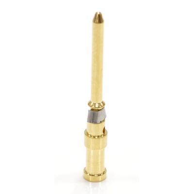 RS PRO Male Crimp Contact Heavy Duty Power Connector 10A Current Gold Plated Copper Alloy 0.5 mm² Wire Size 208-4447