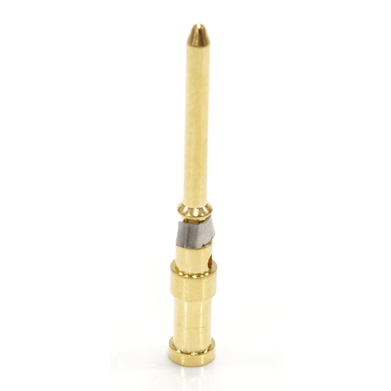 RS PRO Male Crimp Contact Heavy Duty Power Connector 10A Current Gold Plated Copper Alloy 0.5 mm² Wire Size 208-4447