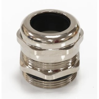 RS PRO Metal Cable Gland Thread Size M32 Nickel-Plated Brass For Heavy Duty Power Connector 208-4624